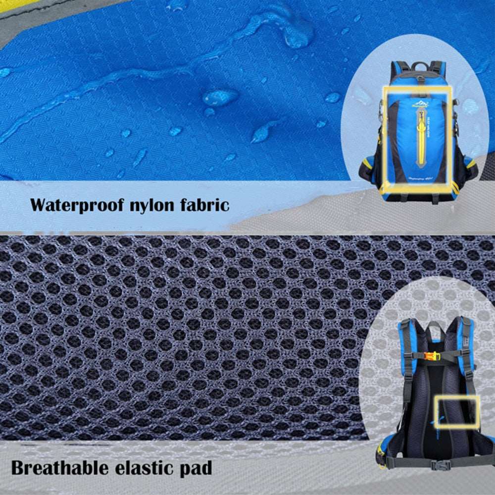 40L Colourful Waterproof Backpack for Hiking, Climbing or Camping