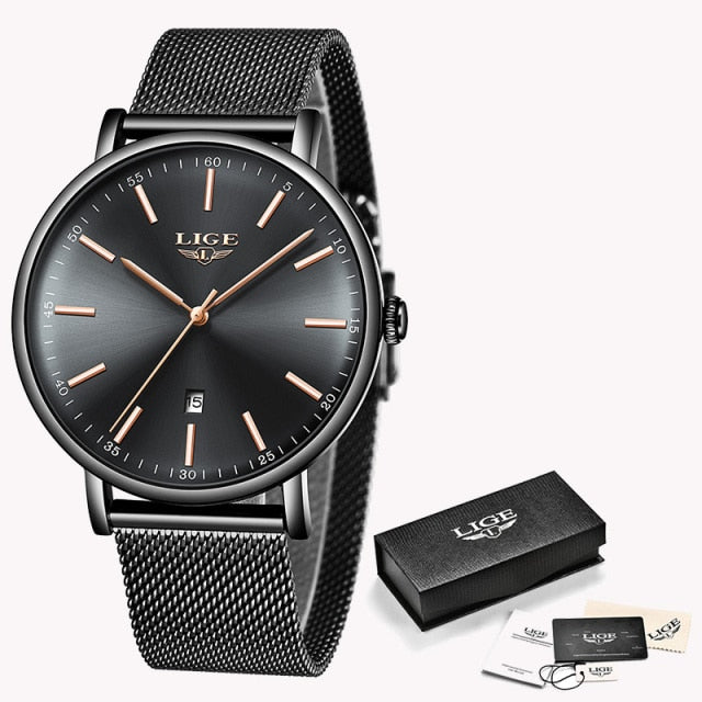 Luxury Quartz Watch with Mesh Strap for Women